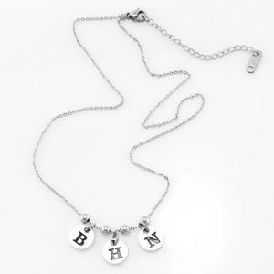 Tiny Letter Necklace – Silver Necklace